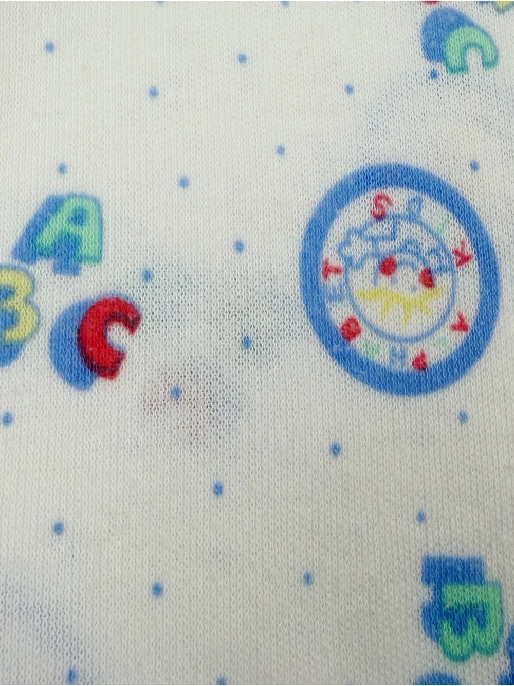 Vintage Alexis Newborn Infant Footed Sleeper White ABC’s Alphabet Kids